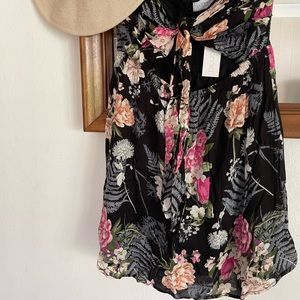 Adorable NWT Strapless floral cutout mini dress